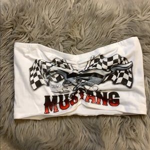 Graphic print tube top